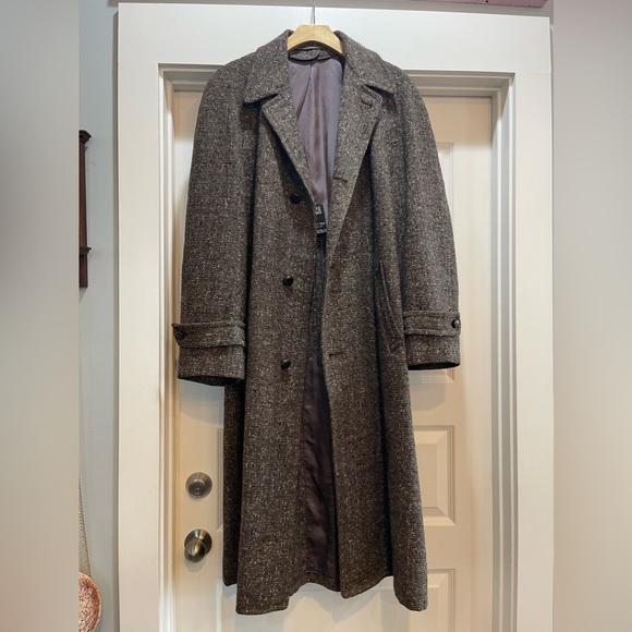 Vintage 1950s Tweed Overcoat by Curlee Clothes - Picture 5 of 16